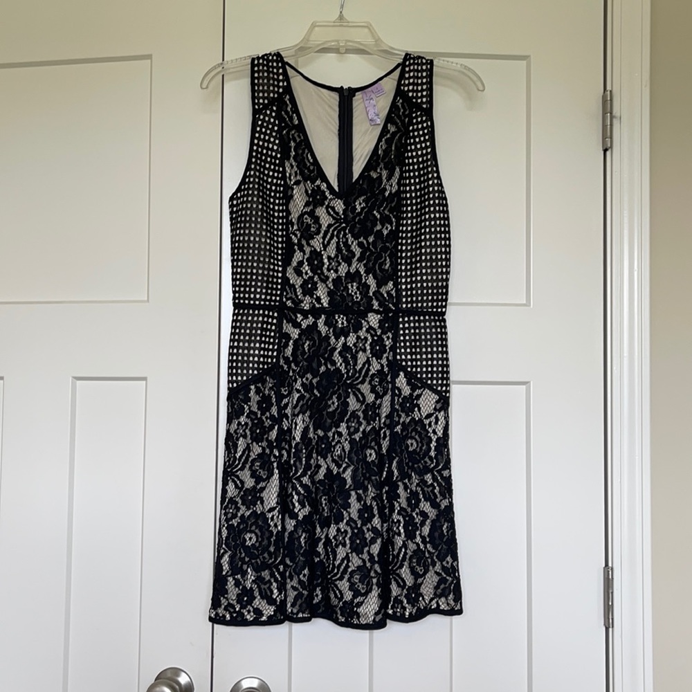 Alya black lace mini dress, size S